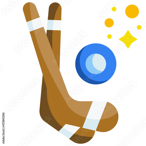 ice hockey flat icon