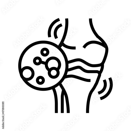 juvenile idiopathic arthritis line icon vector. juvenile idiopathic arthritis sign. isolated contour symbol black illustration