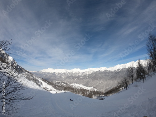 Wallpaper Mural snow covered mountains Torontodigital.ca