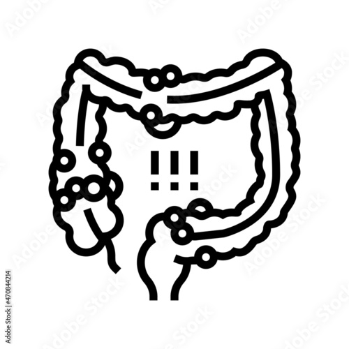 crohns disease line icon vector. crohns disease sign. isolated contour symbol black illustration