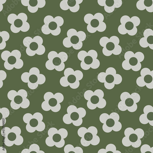 Fototapeta Naklejka Na Ścianę i Meble -  Flowers vector ilustration seamless patern.Great for textile,fabric,wrapping paper,and any print.