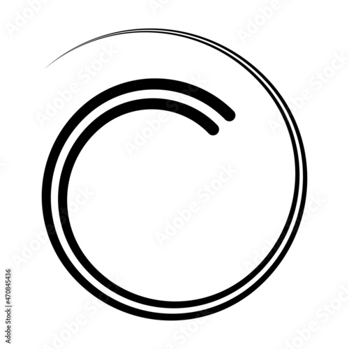 Double round spiral logo te...
