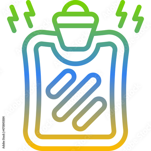 hot water bottle gradient icon