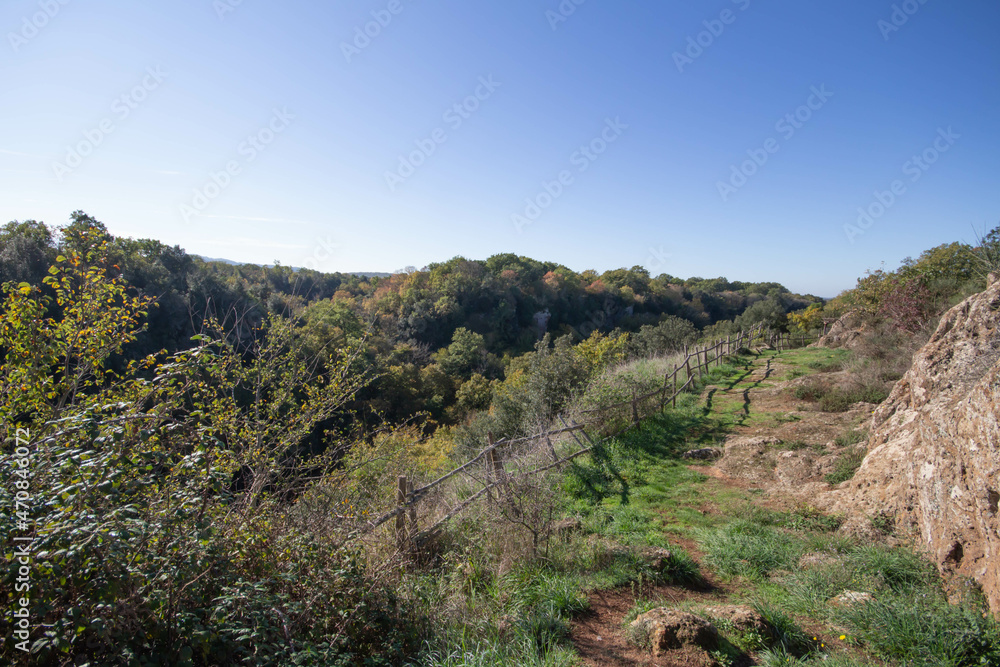 Nature trails in Marturanum Regional Park,is a protected natural area located in Barbarano Romano,Viterbo and hosts important archaeological remains from the Bronze Age - Roman era -Etruscan Nature trails in Marturanum Regional Park,is a protected natural area located in Barbarano Romano,Viterbo and hosts important archaeological remains from the Bronze Age - Roman era -Etruscan