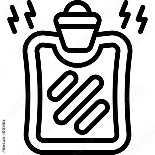 hot water bottle line icon
