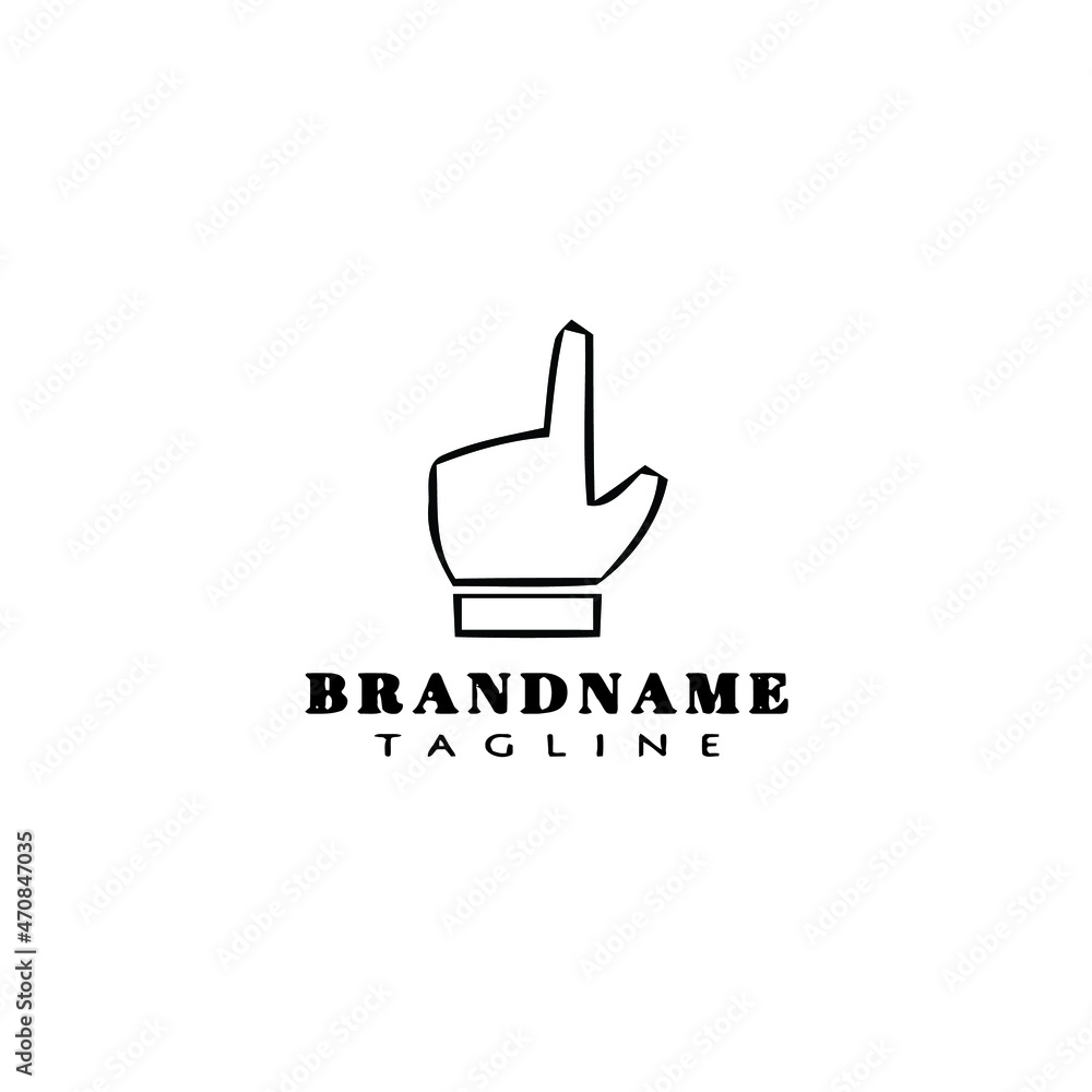 hand cursor logo icon design template black isolated vector illustration hand cursor logo icon design template black isolated vector illustration