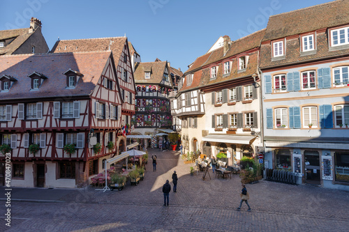 Colmar street view, Alsace, France