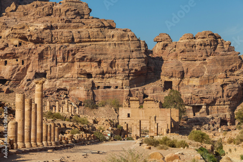 The Colonnaded Street In Petra Jordan photo