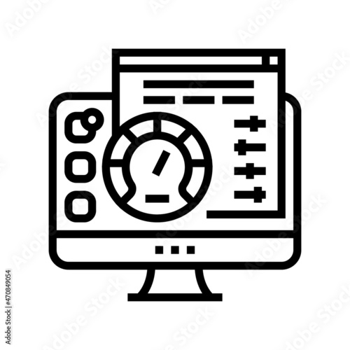 utility software line icon vector. utility software sign. isolated contour symbol black illustration
