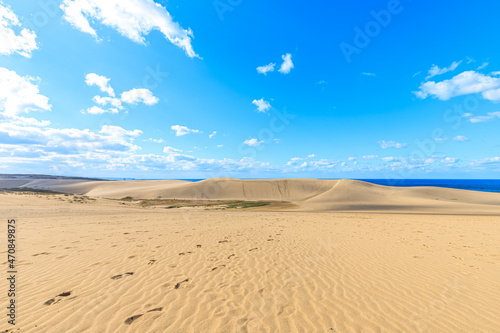 秋の鳥取砂丘　鳥取県鳥取市　Tottori Sand Dunes in Autumn. Tottori-ken Tottori city