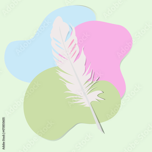 Feather papercut print