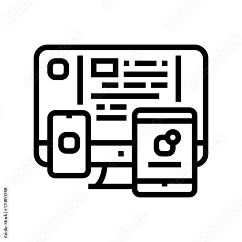 application software line icon vector. application software sign. isolated contour symbol black illustration