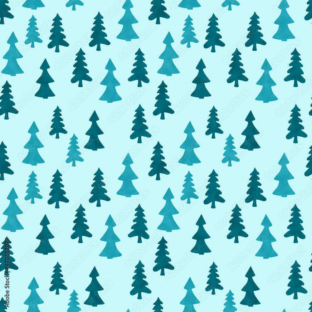 Blue trees on seamless background Blue trees on seamless background