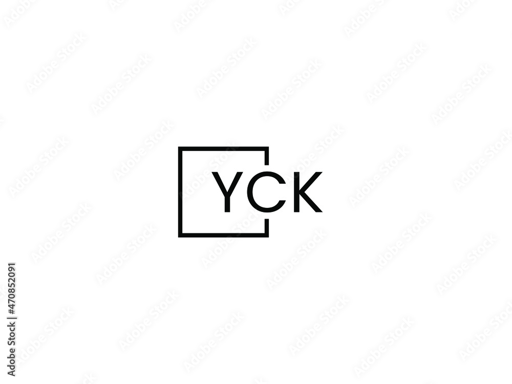 Fototapeta premium YCK letter initial logo design vector illustration