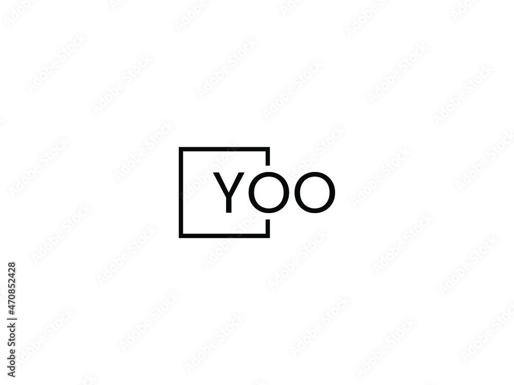 YOO letter initial logo design vector illustration YOO letter initial logo design vector illustration