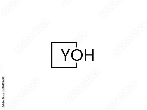 YOH letter initial logo design vector illustration