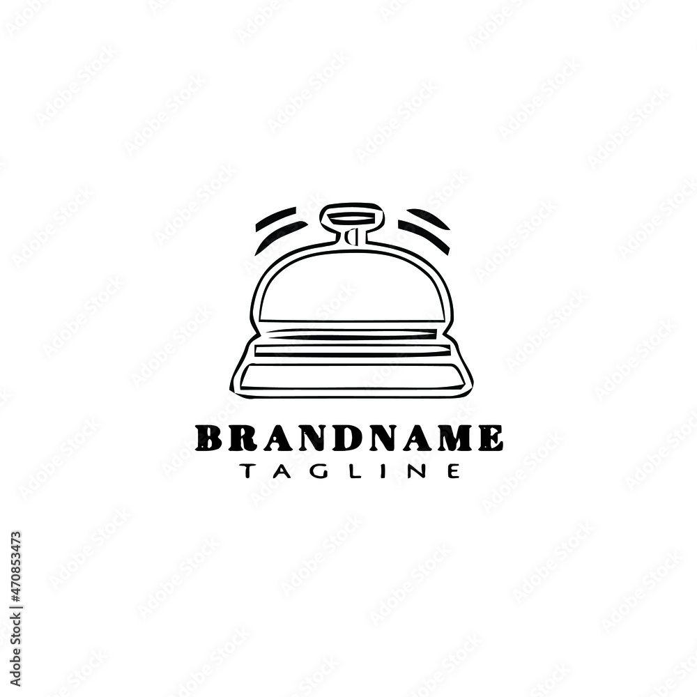 Fototapeta premium bell cartoon logo icon design template isolated vector illustration