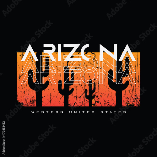 ARIZONA illustration typography. perfect for t shirt design