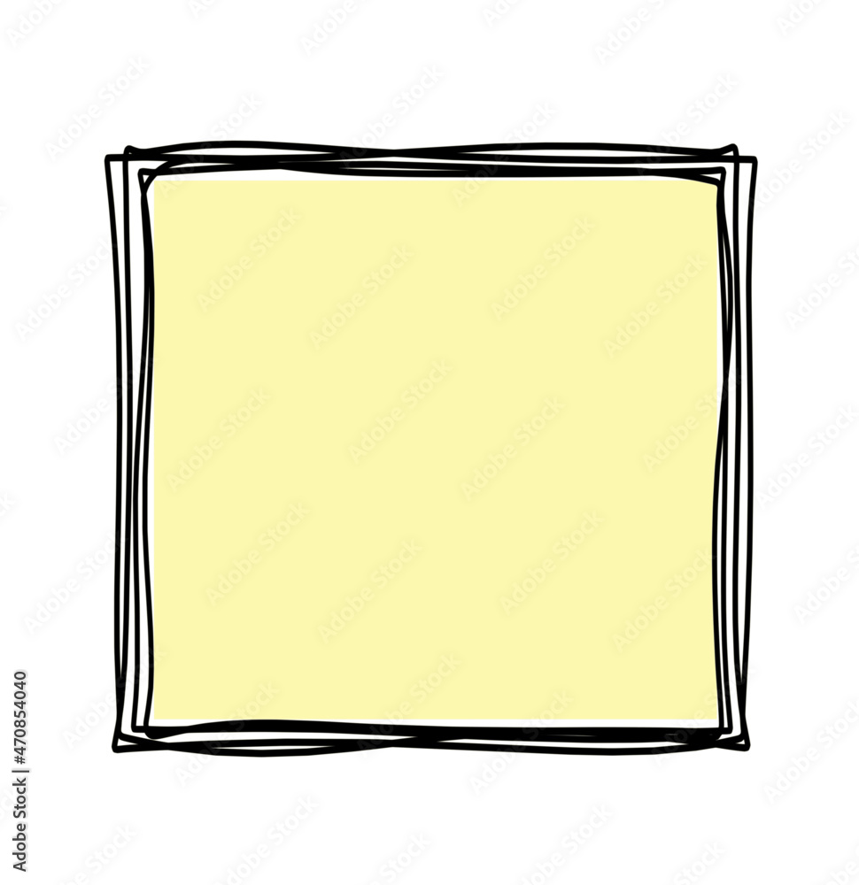 Abstract color square as line drawing on white as background. Vector Abstract color square as line drawing on white as background. Vector