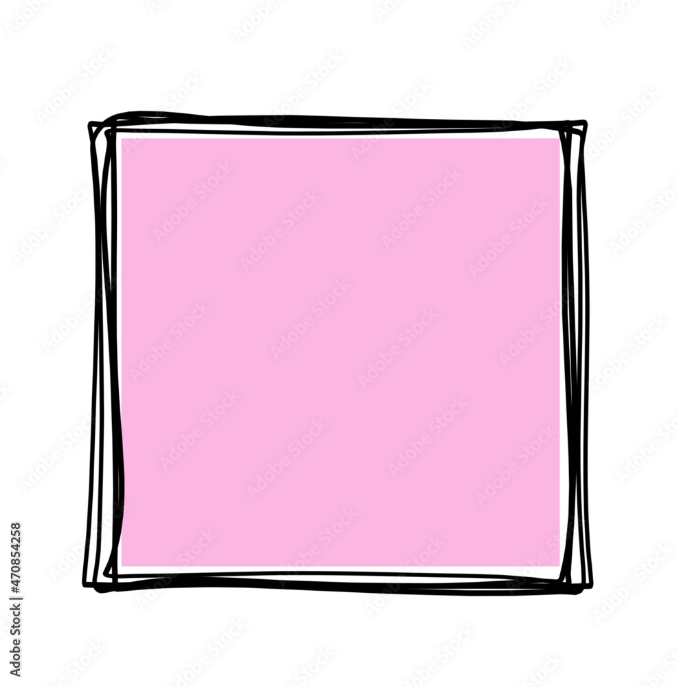 Abstract color square as line drawing on white as background. Vector Abstract color square as line drawing on white as background. Vector