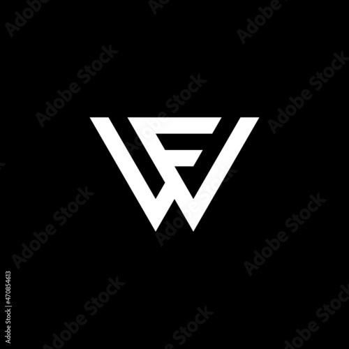 Free Download Initial letter WF triangle cool simple modern logo concept - GFXLoad