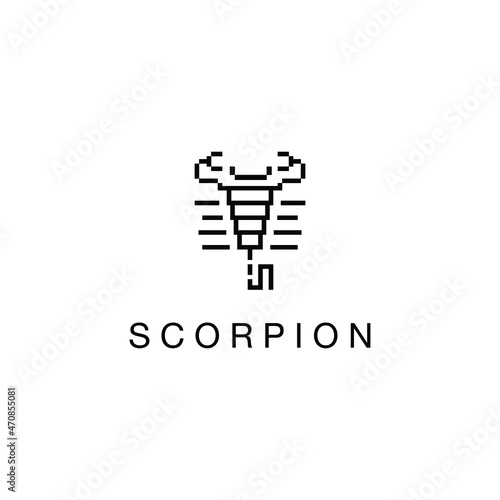 scorpion insect sting poisonous invertebrate line template 
