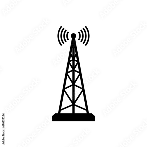 radio tower icon design template vector isolated illustration