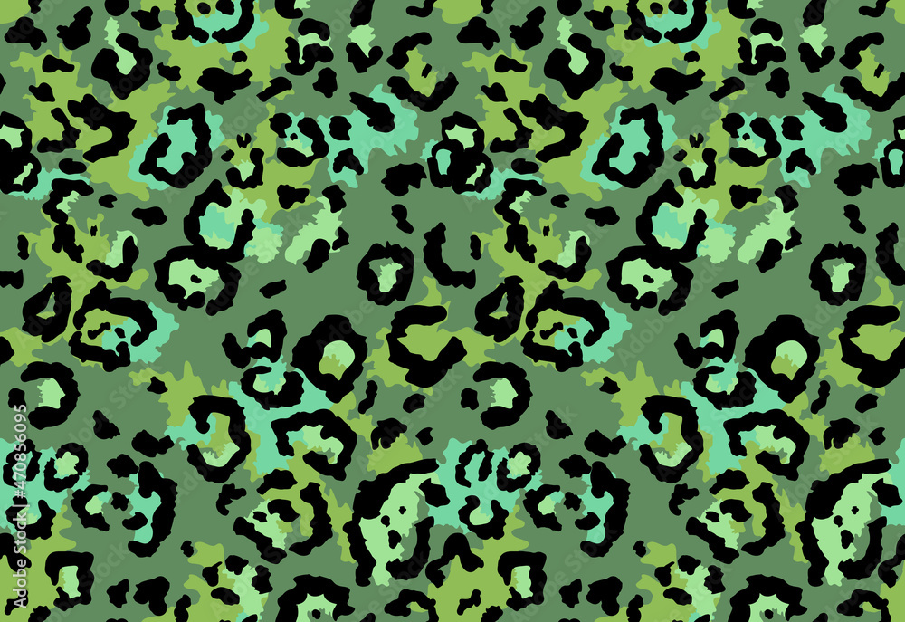 Seamless abstract textile pattern. Fashionable wild leopard print ...