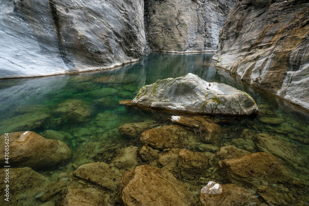 turquoise water of Hinterrhein in Viamala Canyon in Graubünden turquoise water of Hinterrhein in Viamala Canyon in Graubünden