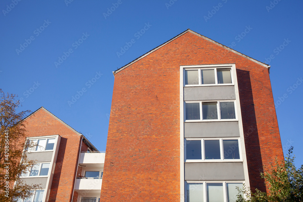Moderne rote Wohngebäude aus Backstein Bremen, Deutschland, Europa Moderne rote Wohngebäude aus Backstein Bremen, Deutschland, Europa
