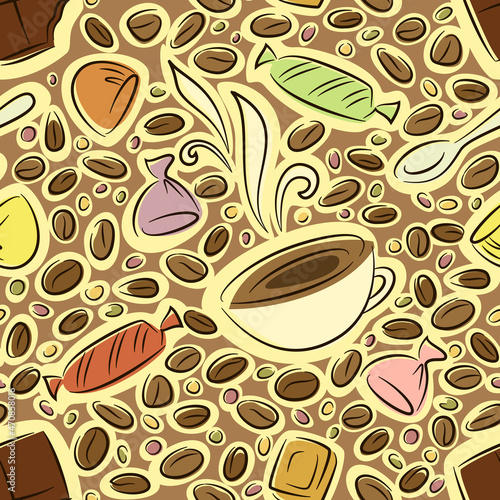 Seamless Coffee and Candy