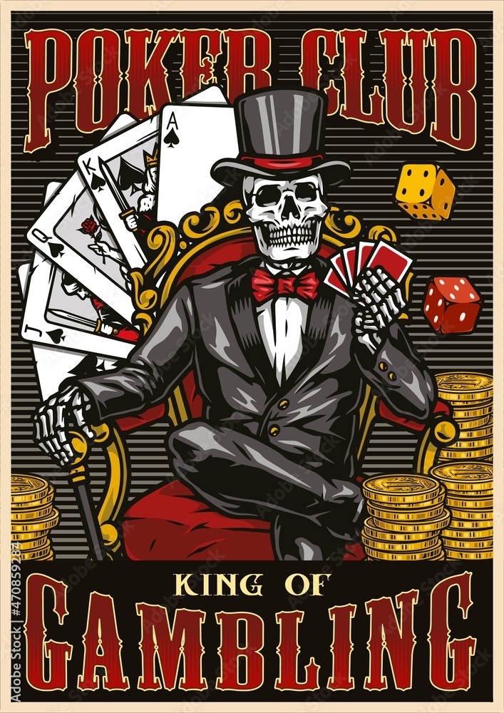 Obraz premium Gambling colorful poster