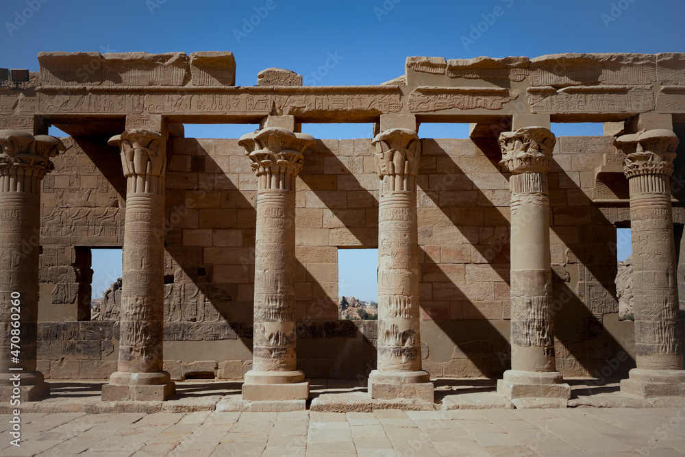 Temple of Philae in Aswan, 2021.