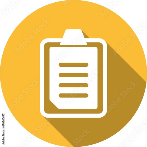 Clipboard Glyph Circle Vector Icon Design