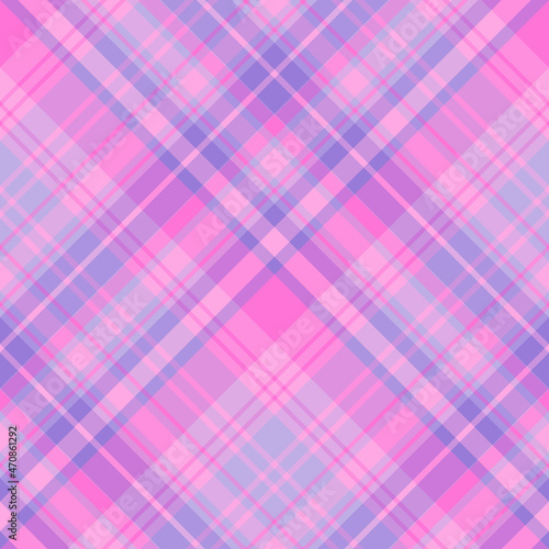 Seamless pattern in positive pink and violet colors for plaid, fabric, textile, clothes, tablecloth and other things. Vector image. 2