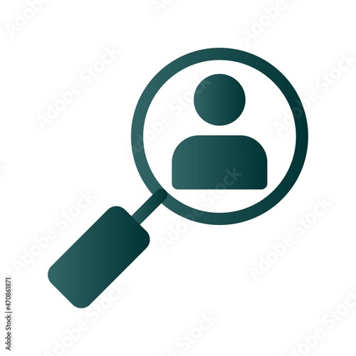 Job Seeker Glyph Gradient Vector Icon Design