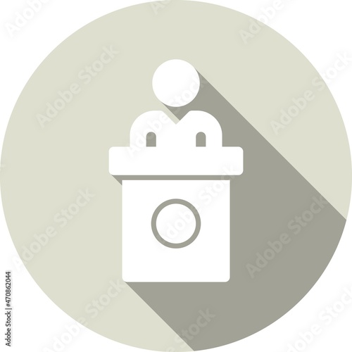Political Glyph Circle Vector Icon Design