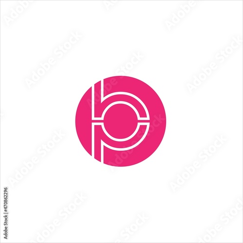 initials b p logo vector template line