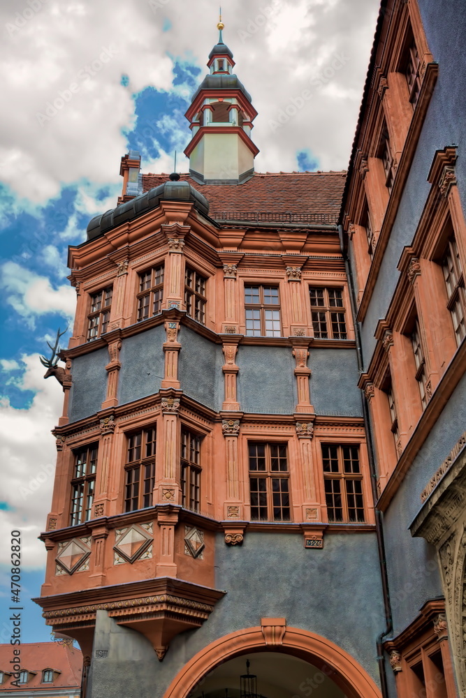 görlitz, deutschland - historischer schönhof am untermarkt