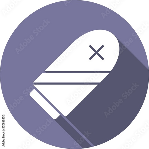 Surfboard Glyph Circle Vector Icon Design