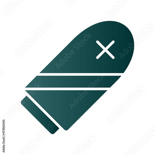 Surfboard Glyph Gradient Vector Icon Design