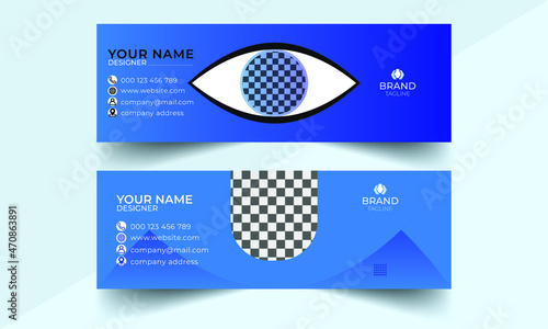 Iconic Style design with excellent modern and creative branding email signature template. Business or corporate email signature with abstract design.