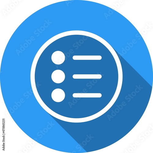 Menu Glyph Circle Vector Icon Design
