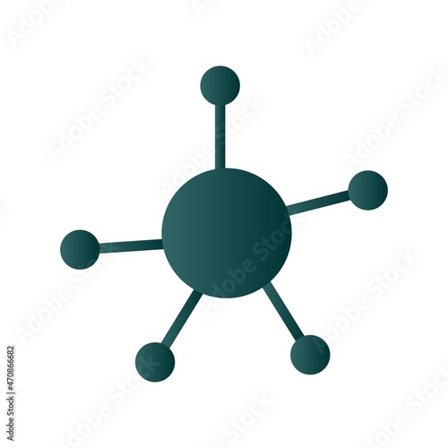 Link Glyph Gradient Vector Icon Design