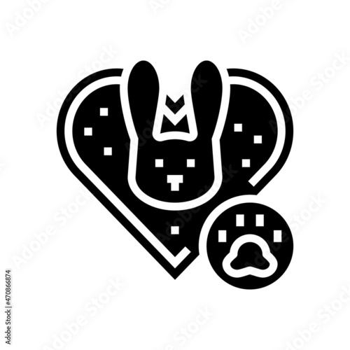 cruelty free cosmetic glyph icon vector. cruelty free cosmetic sign. isolated contour symbol black illustration
