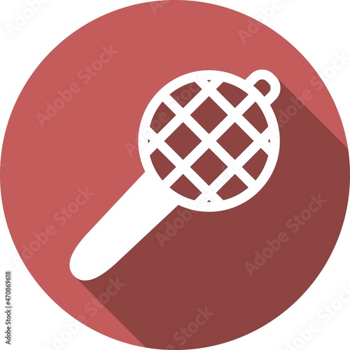 Tea Strainer Glyph Circle Vector Icon Design