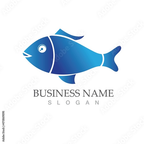 Fish logo template creative vector