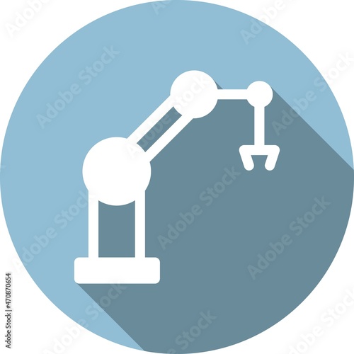 Robotic Glyph Circle Vector Icon Design