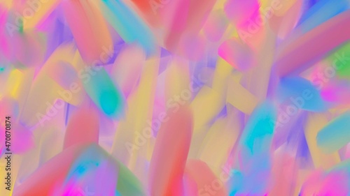 Colored paints. Background brush strokes. Cheerful texture of chaotic bright colors. Computer graphics created by digital tools.