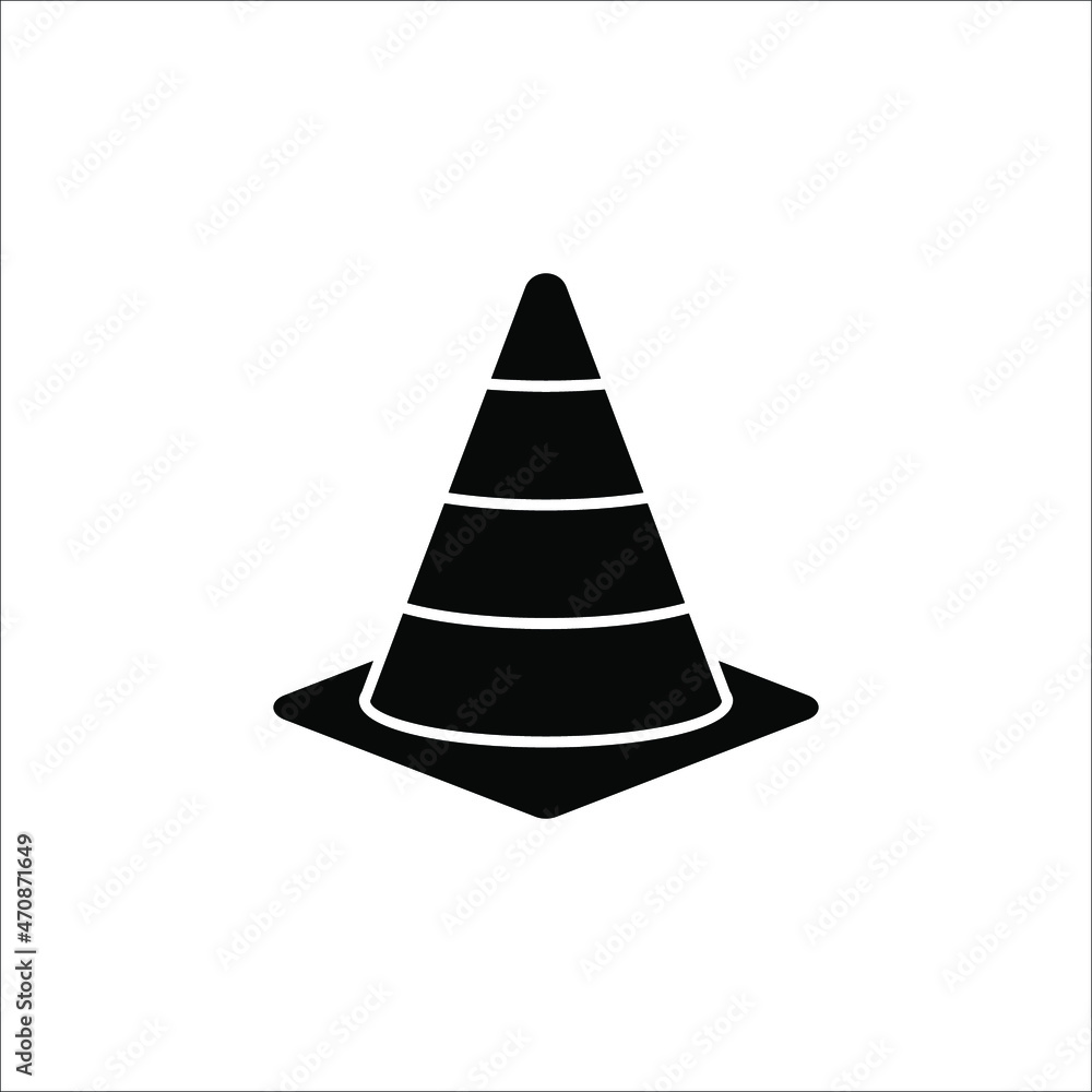 Safety Cone Icon Vector Design Template on white background Safety Cone Icon Vector Design Template on white background